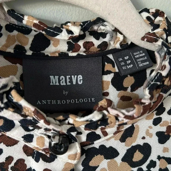 Anthropologie |  Maeve Katia Ruffled Buttondown - Picture 2 of 8